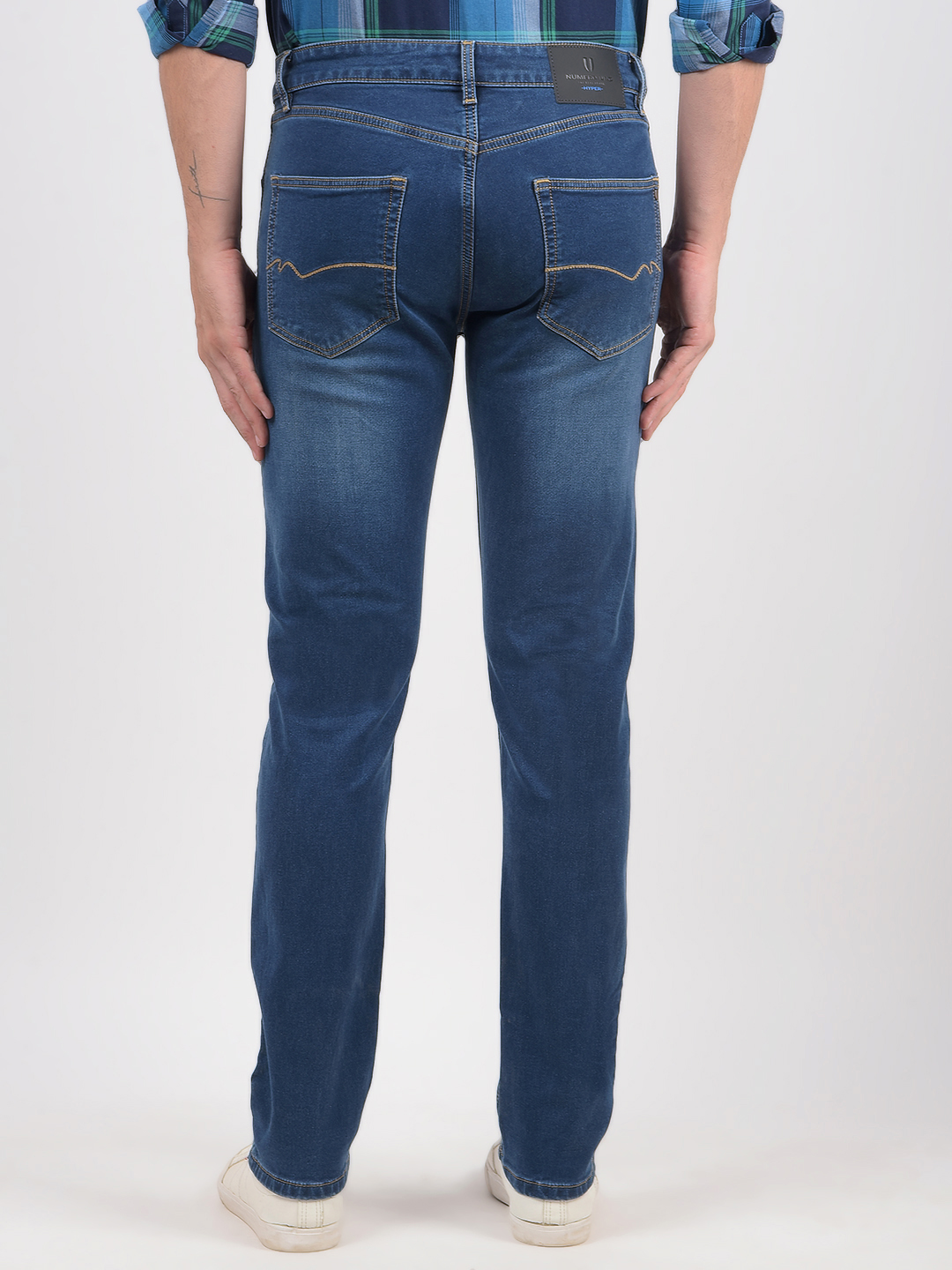 Numero Uno Men Solid Blue Jeans